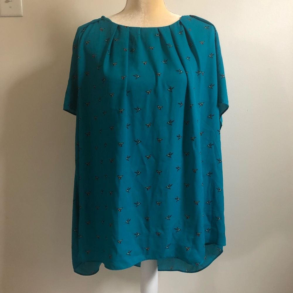 Worthington semi-sheer hummingbird top